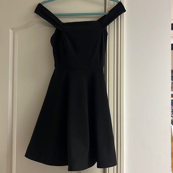 Macys Black Off The Shoulder Semi-Formal Dress - Picture 2 of 4